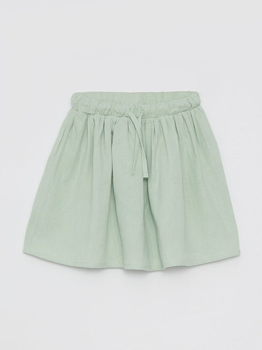 Basic Girl's Skirt with Elastic Waist