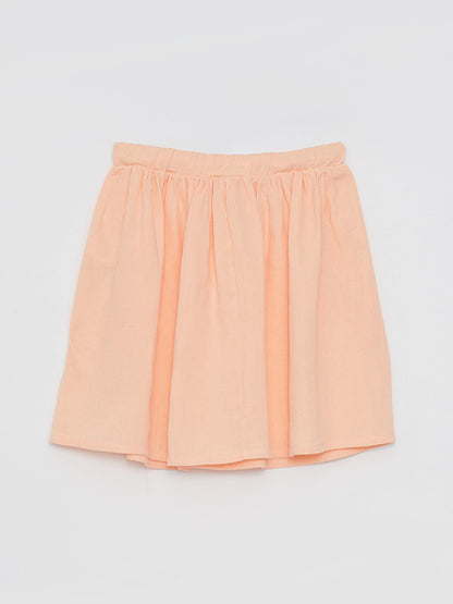 Basic Girl's Skirt with Elastic Waist