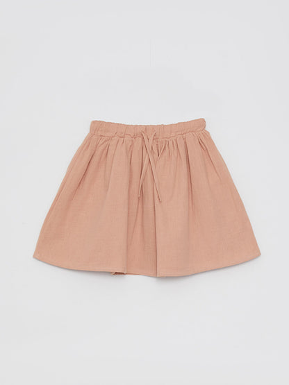 Basic Girl's Skirt with Elastic Waist