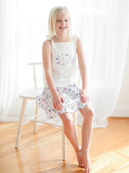 Printed Organic Cotton Girl's Skirt