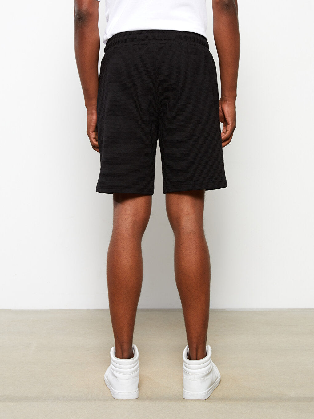 Slim Fit Men's Shorts with Elastic Waist