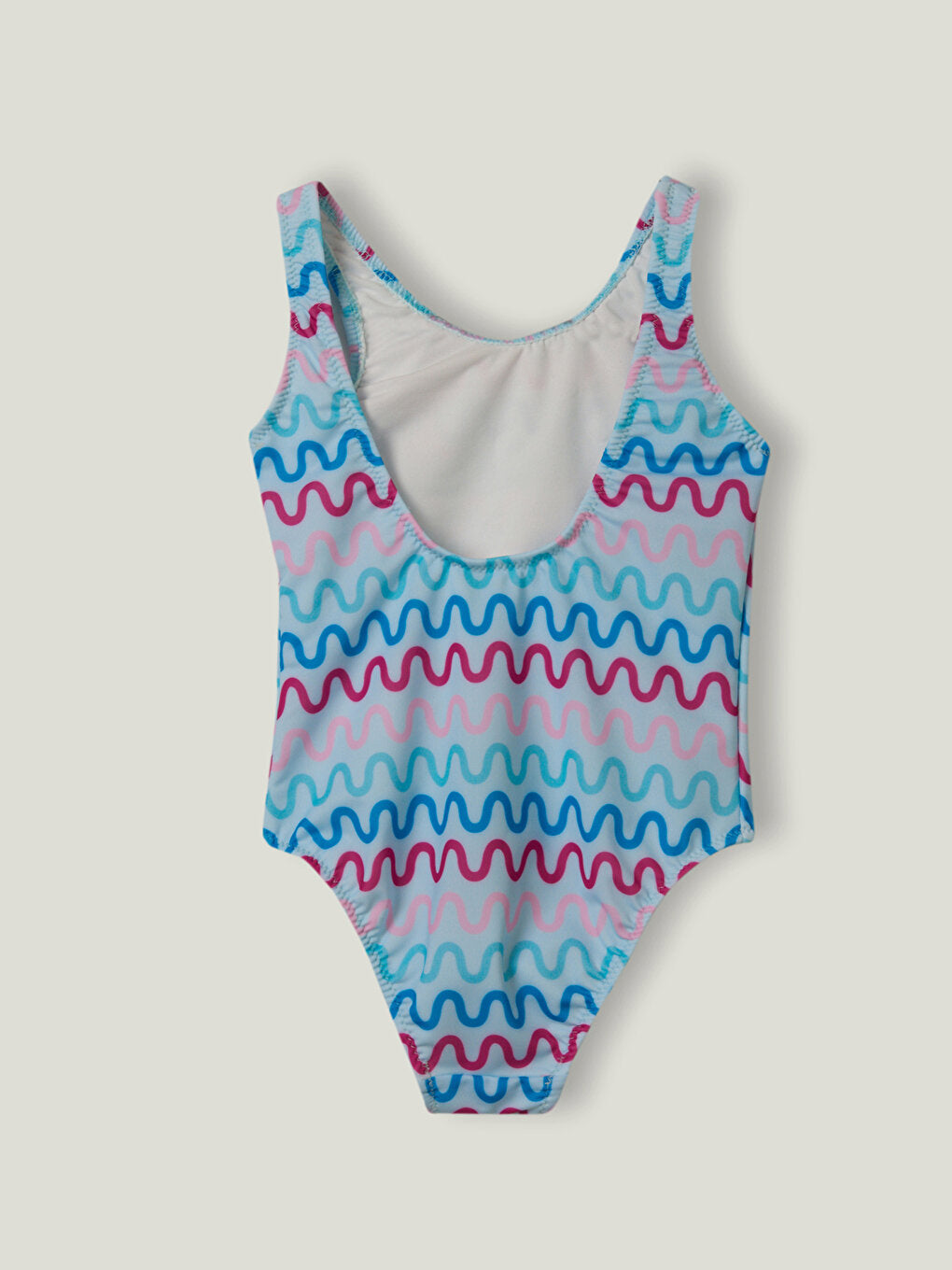 Printed Girls' Swimsuit Made of Flexible Fabric