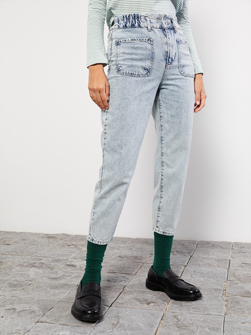 High Waist Slouchy Women's Jean Trousers