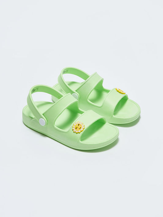 Girls' Sandals with Double Strap Buckle Closure