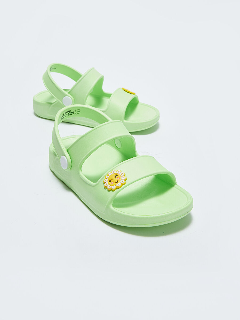 Girls' Sandals with Double Strap Buckle Closure