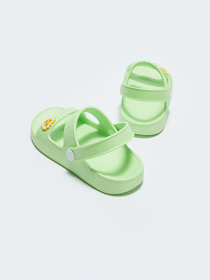 Girls' Sandals with Double Strap Buckle Closure