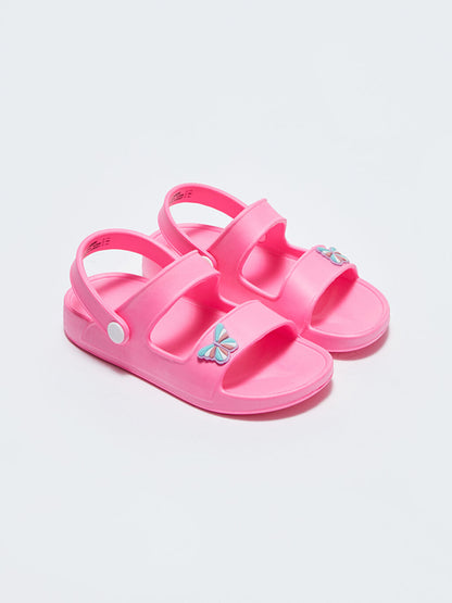 Girls' Sandals with Double Strap Buckle Closure