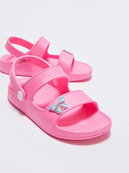 Girls' Sandals with Double Strap Buckle Closure