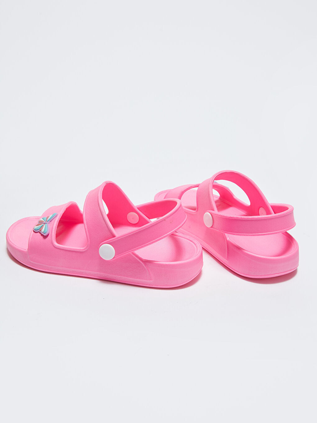 Girls' Sandals with Double Strap Buckle Closure