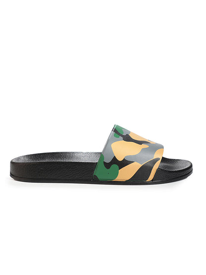 Camouflage Printed Single Striped Men's Slippers