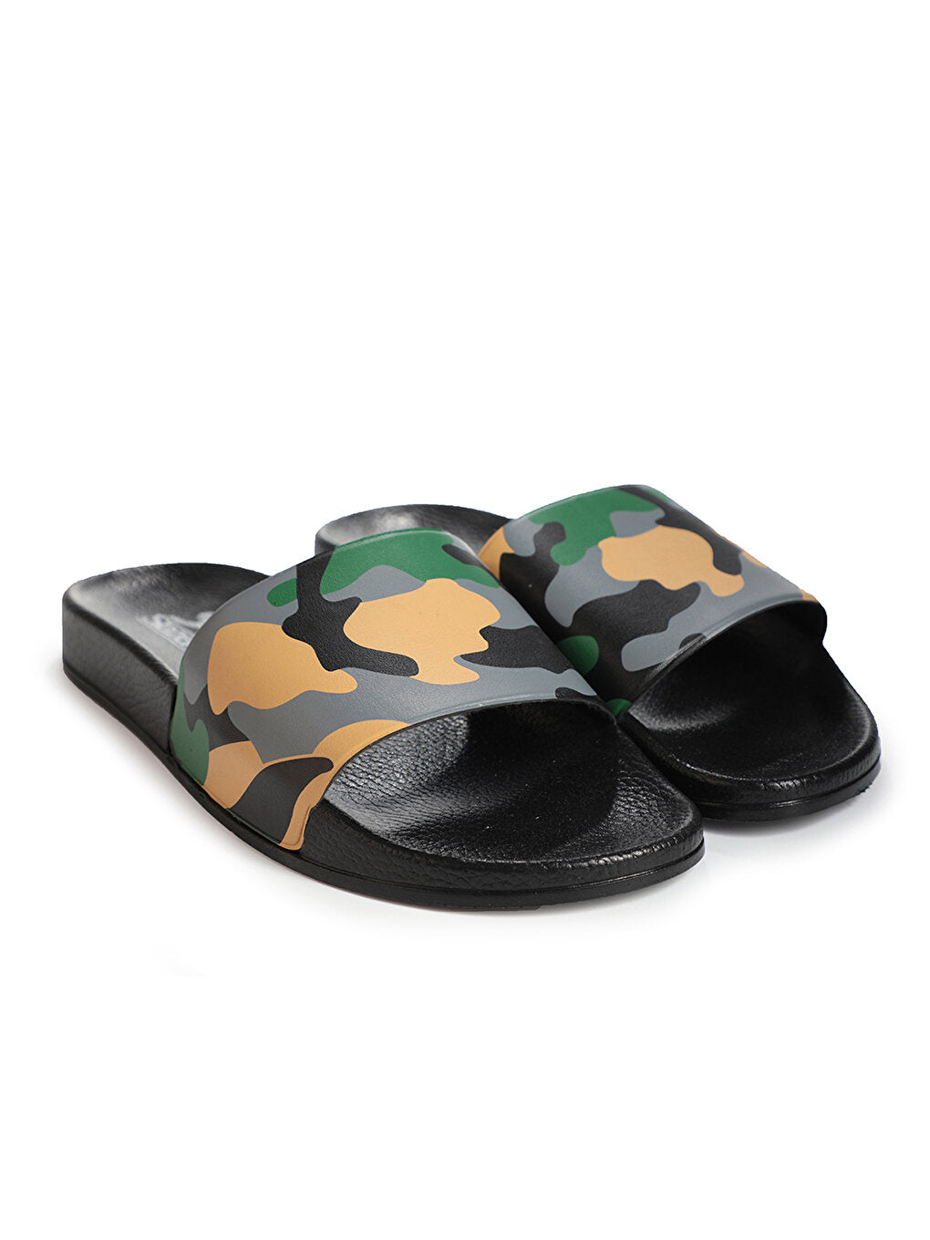 Camouflage Printed Single Striped Men's Slippers