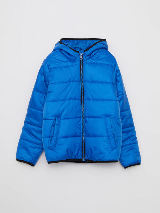 Hooded Basic Boy's Puffer Coat