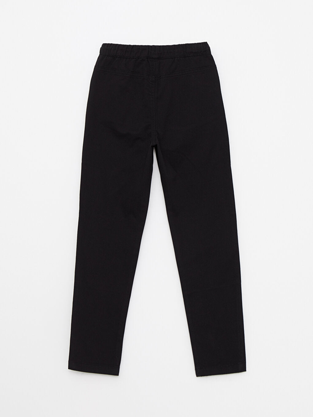 Slim Fit Boy's Gabardine Trousers with Elastic Waist