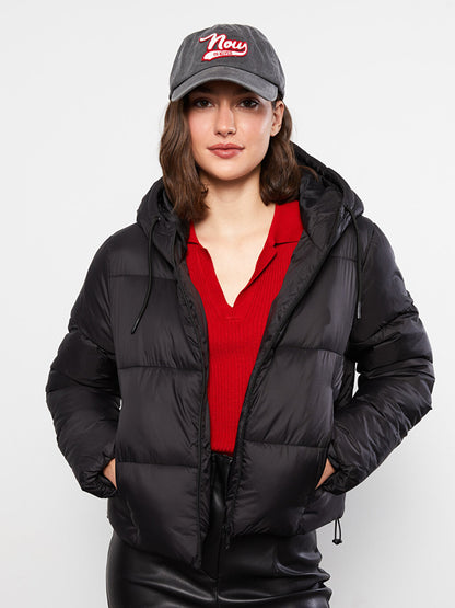 Women's Hooded Plain Puffer Coat