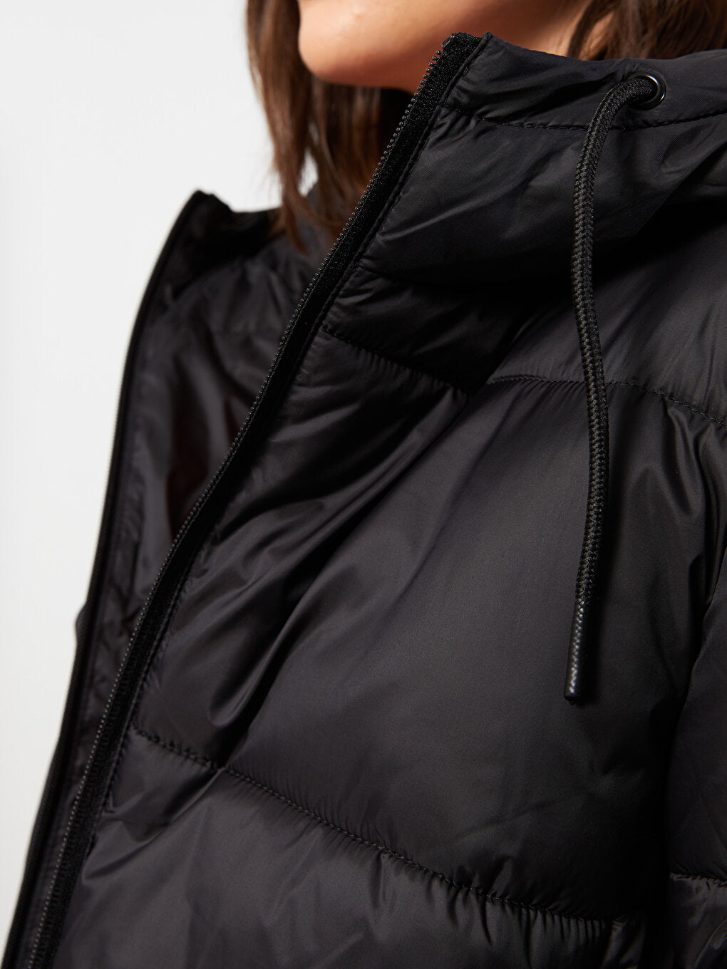 Women's Hooded Plain Puffer Coat