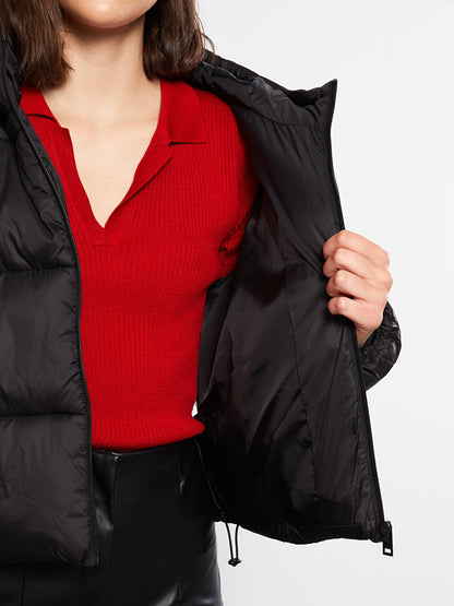 Women's Hooded Plain Puffer Coat