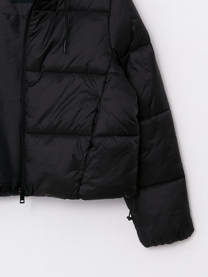 Women's Hooded Plain Puffer Coat