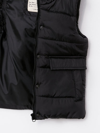 Hooded Basic Girl's Puffer Vest