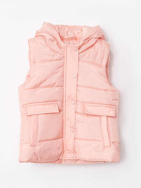 Hooded Basic Girl's Puffer Vest