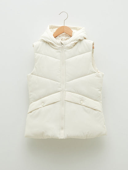 Hooded Basic Girl's Puffer Vest