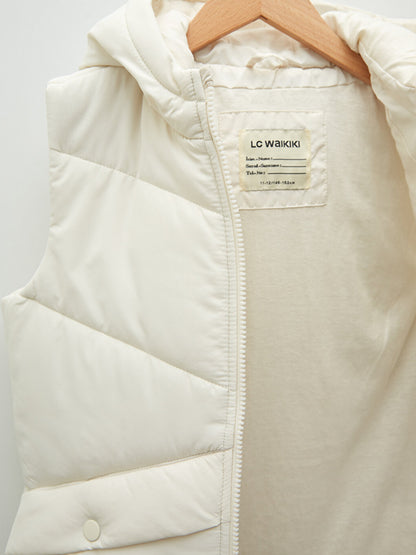 Hooded Basic Girl's Puffer Vest