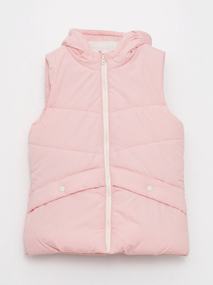 Hooded Basic Girl's Puffer Vest