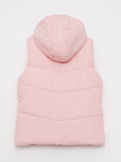 Hooded Basic Girl's Puffer Vest