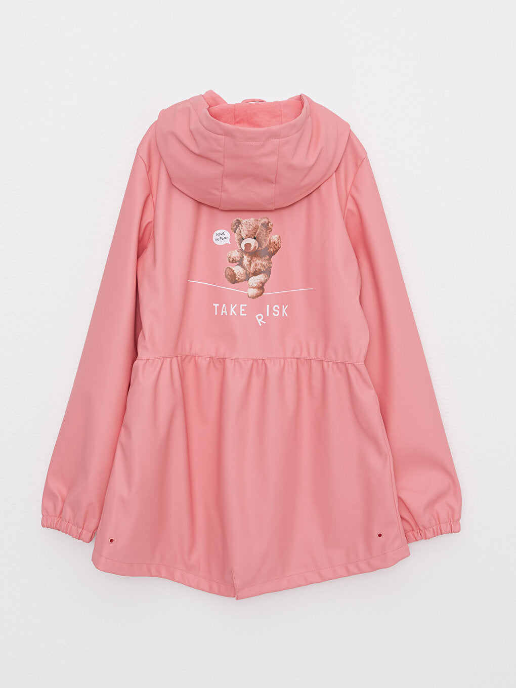 Hooded Printed Girl's Coat