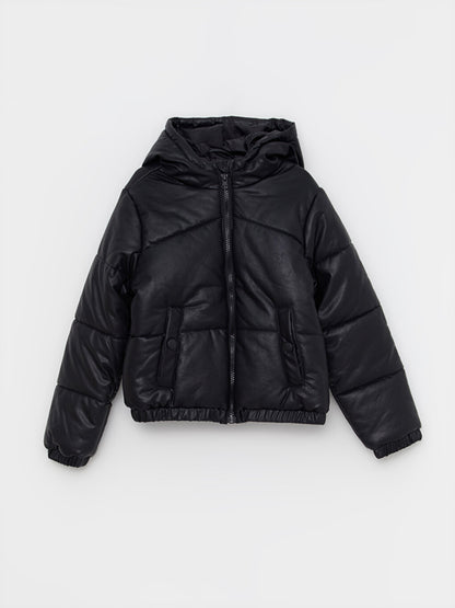 Hooded Girl's Puffer Coat