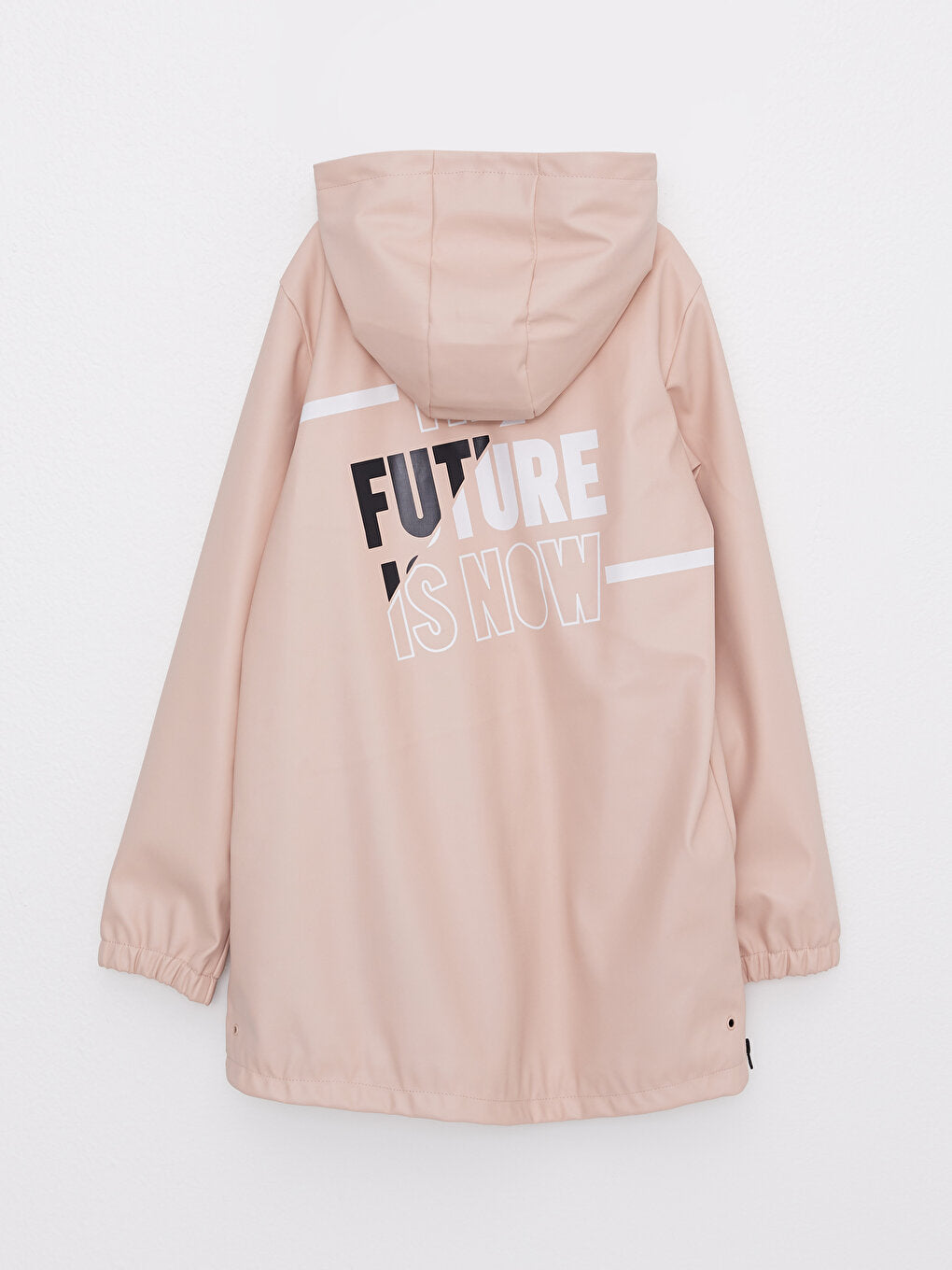 Hooded Printed Girl's Coat