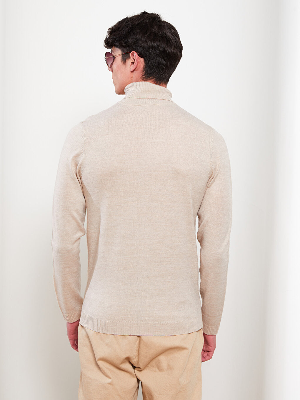 Turtleneck Long Sleeve Men's Knitwear Sweater