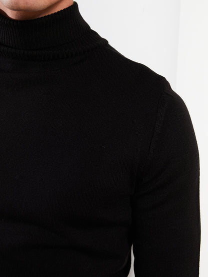 Turtleneck Long Sleeve Men's Knitwear Sweater