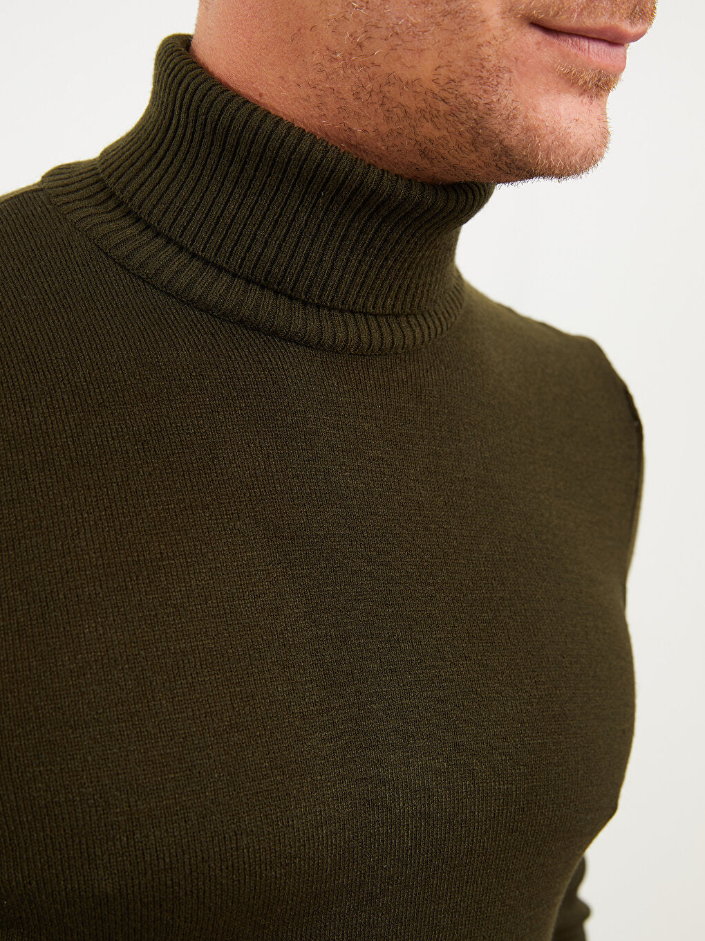 Turtleneck Long Sleeve Men's Knitwear Sweater