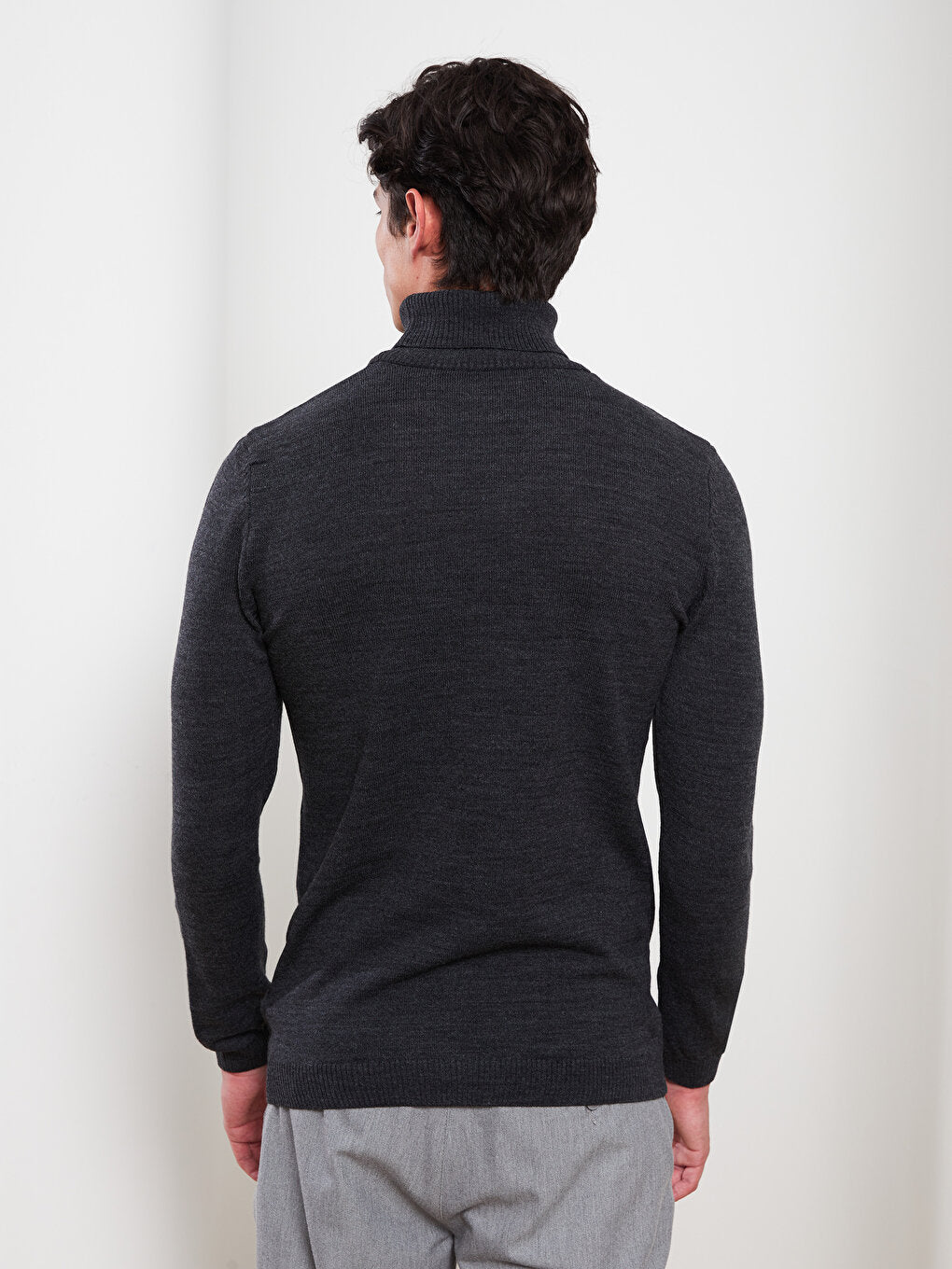 Turtleneck Long Sleeve Men's Knitwear Sweater