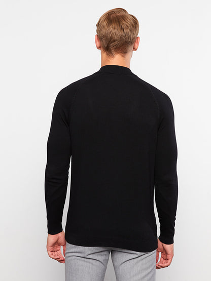 Half Turtleneck Long Sleeve Men's Knitwear Sweater