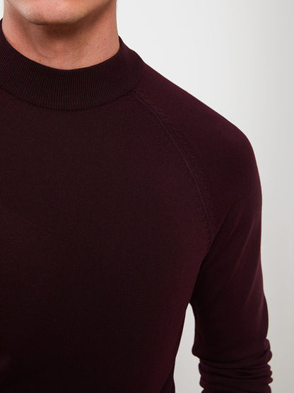 Half Turtleneck Long Sleeve Men's Knitwear Sweater