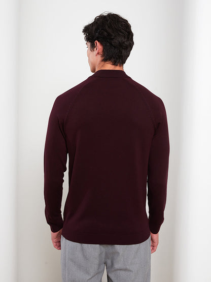 Half Turtleneck Long Sleeve Men's Knitwear Sweater