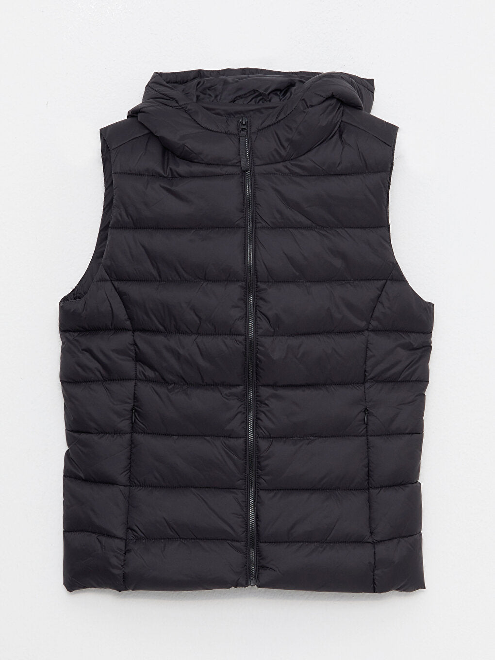 Women's Hooded Plain Puffer Vest