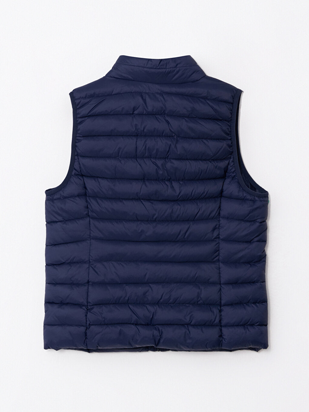 Women's High Collar Plain Puffer Vest