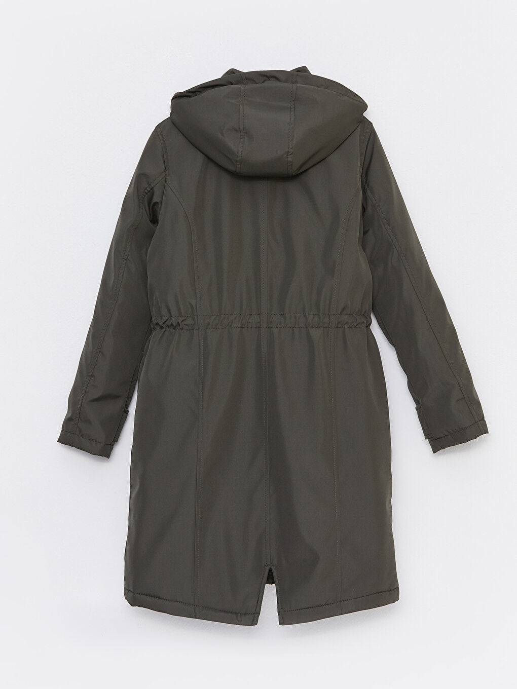 Hooded Plain Long Sleeve Women's Parka