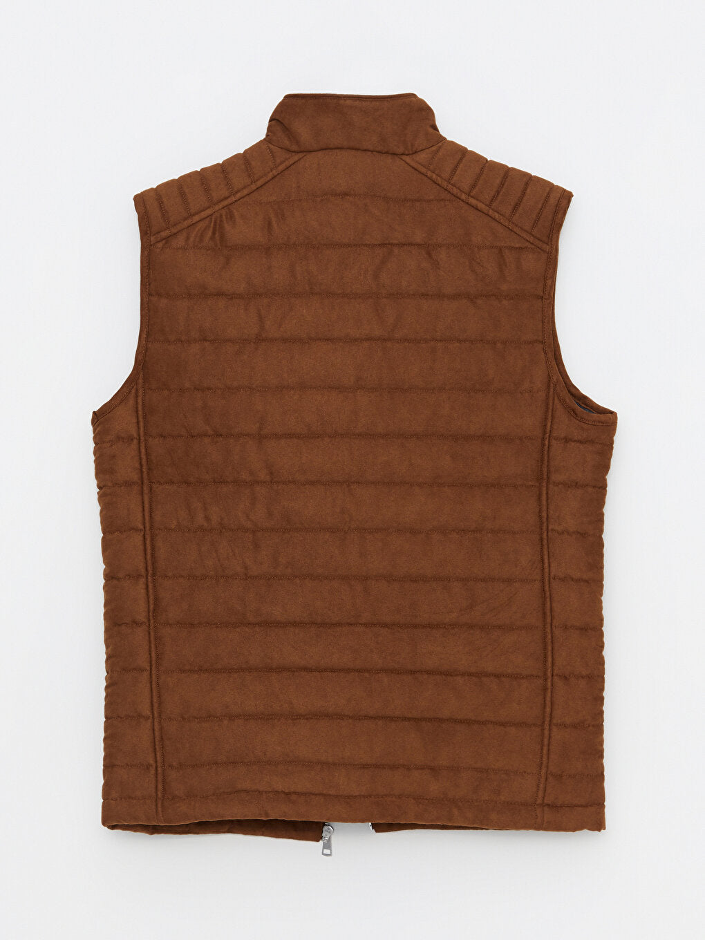 Slim Fit Stand Collar Suede Men's Vest