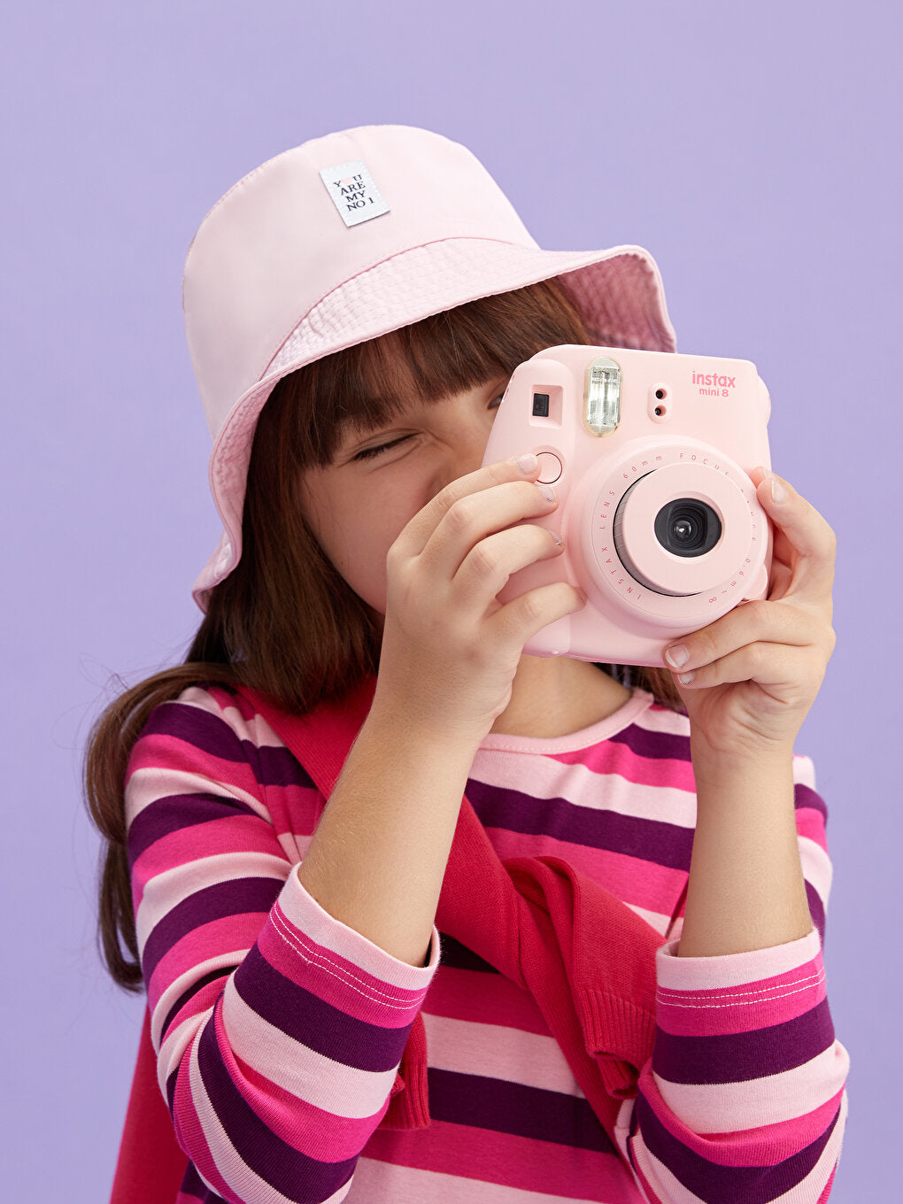 Label Printed Girl's Bucket Hat