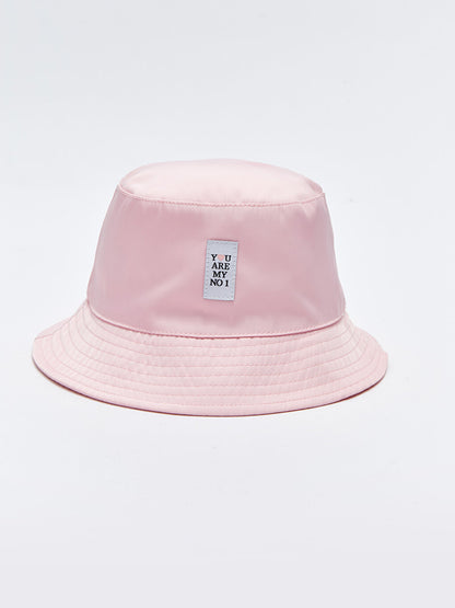 Label Printed Girl's Bucket Hat