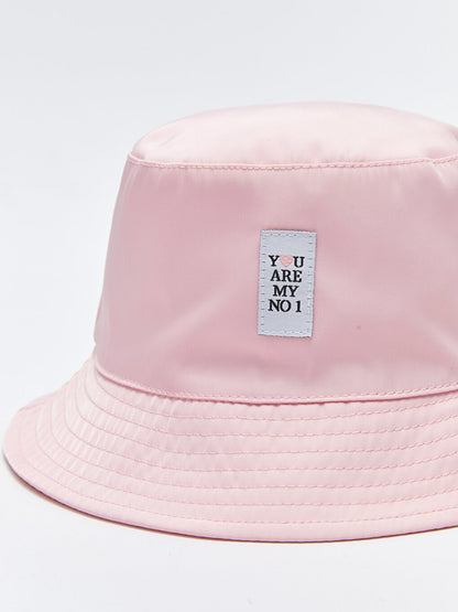 Label Printed Girl's Bucket Hat