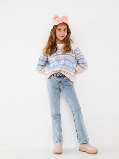 Basic Flare Leg Girls' Jean Trousers