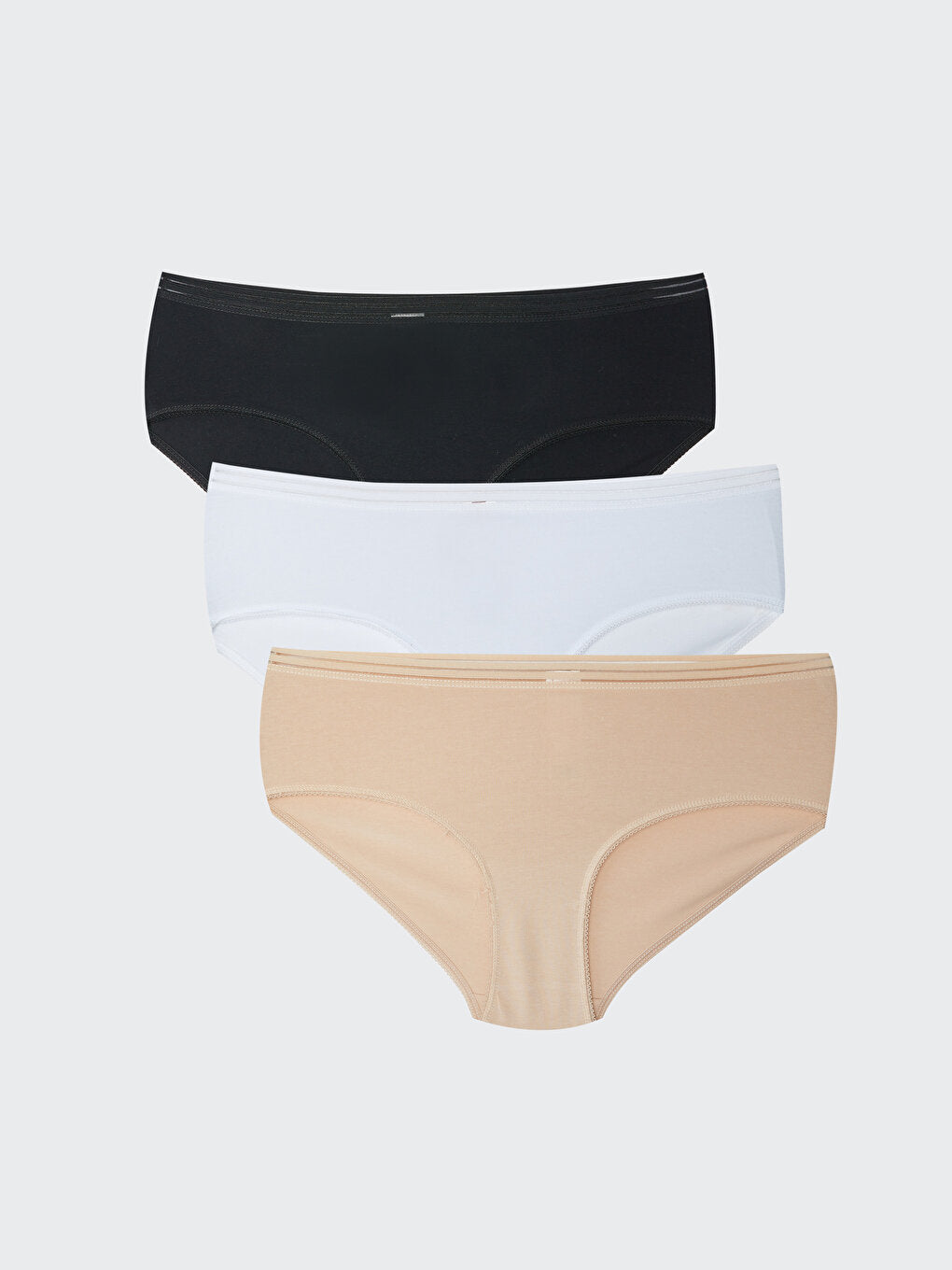 Plain Hipster Panties 3 Pack