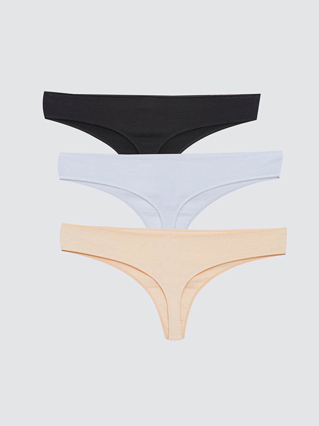 Plain Thong Panties 3 Pack