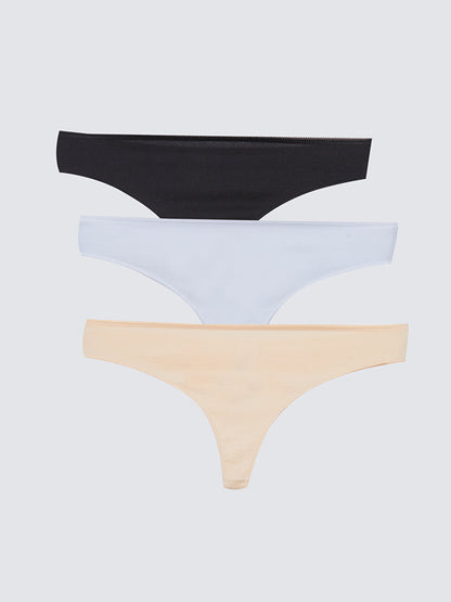 Plain Thong Panties 3 Pack