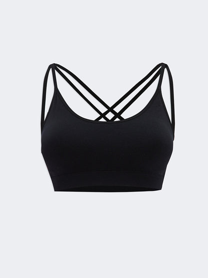 Non-wired, non-padded, plain sports bra