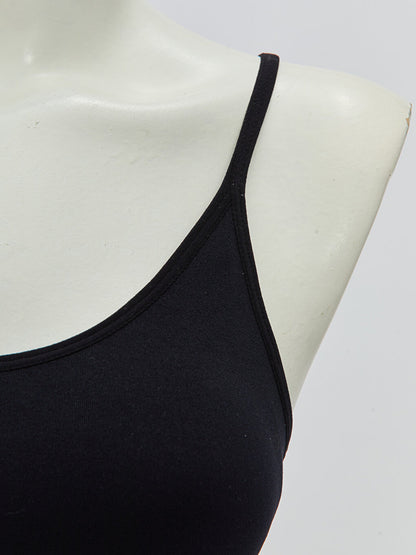 Non-wired, non-padded, plain sports bra